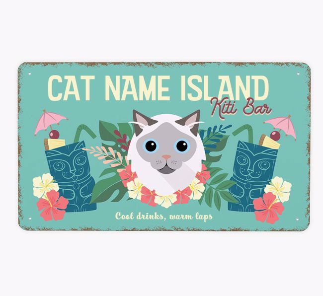 Island Kiti Bar: Personalized {breedCommonName} Metal Sign